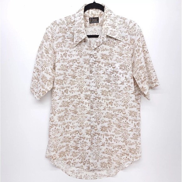 Towncraft Other - Vintage TOWNCRAFT Button Up Shirt Penn Prest Penneys Men's L Big Collar Colonial